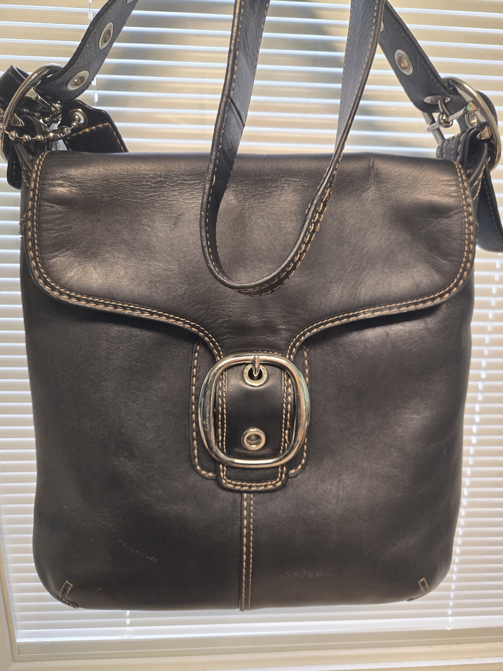 Coach Tan Interior with Black Leather Creed Patch